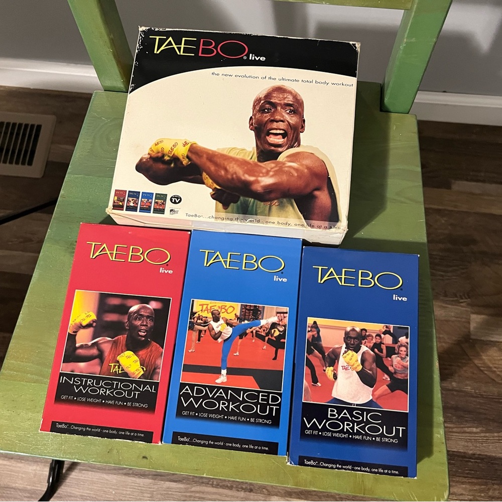 Tae bo set of 3 video tapes - vintage